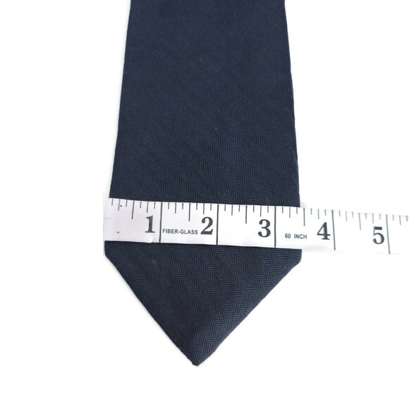 Wright & Co Men Necktie All Silk Herringbone Color Blue Size 58x3.5 - NWOT - Picture 4 of 5